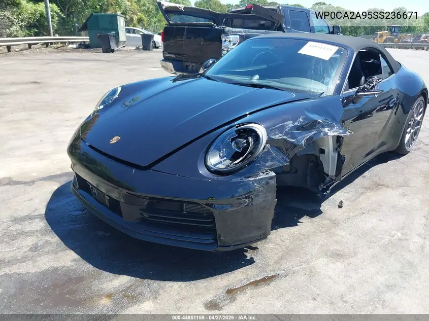 2025 Porsche 911 Carrera Cabriolet/Carrera T Cabriolet VIN: WP0CA2A95SS236671 Lot: 44951159