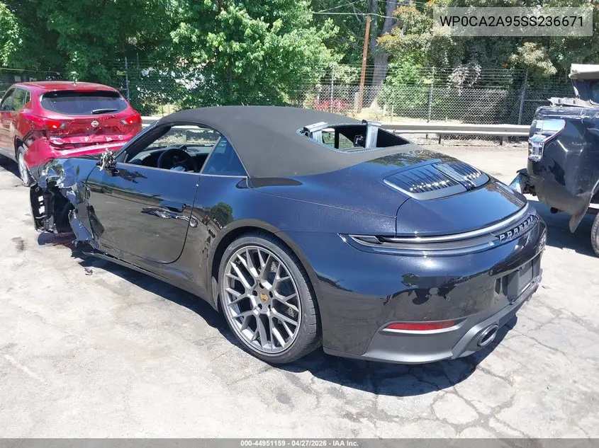 2025 Porsche 911 Carrera Cabriolet/Carrera T Cabriolet VIN: WP0CA2A95SS236671 Lot: 44951159