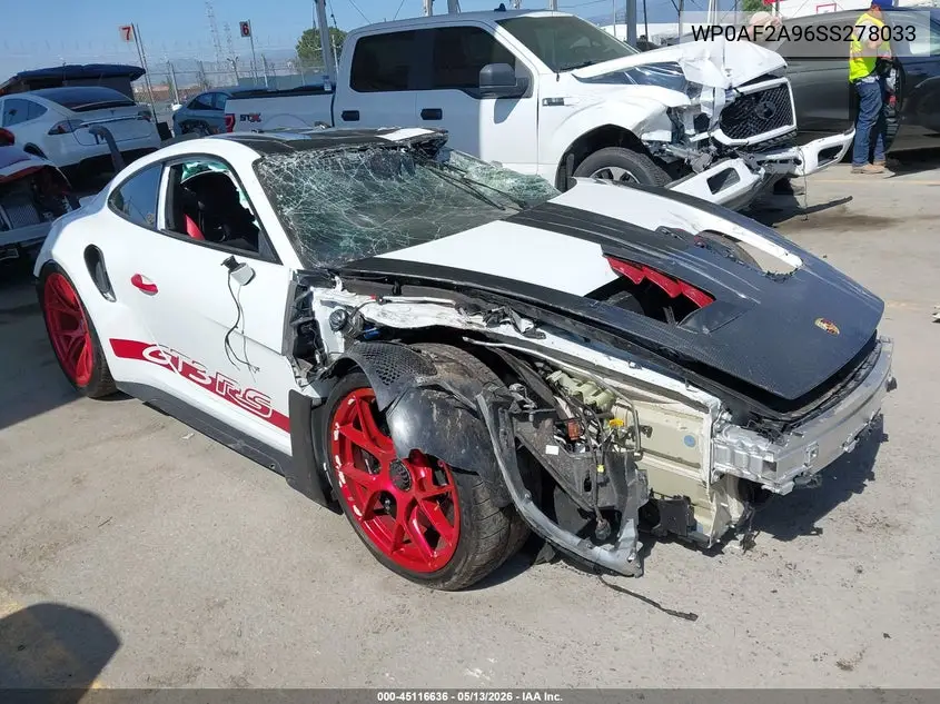 2025 Porsche 911 Gt3 Rs VIN: WP0AF2A96SS278033 Lot: 45116636
