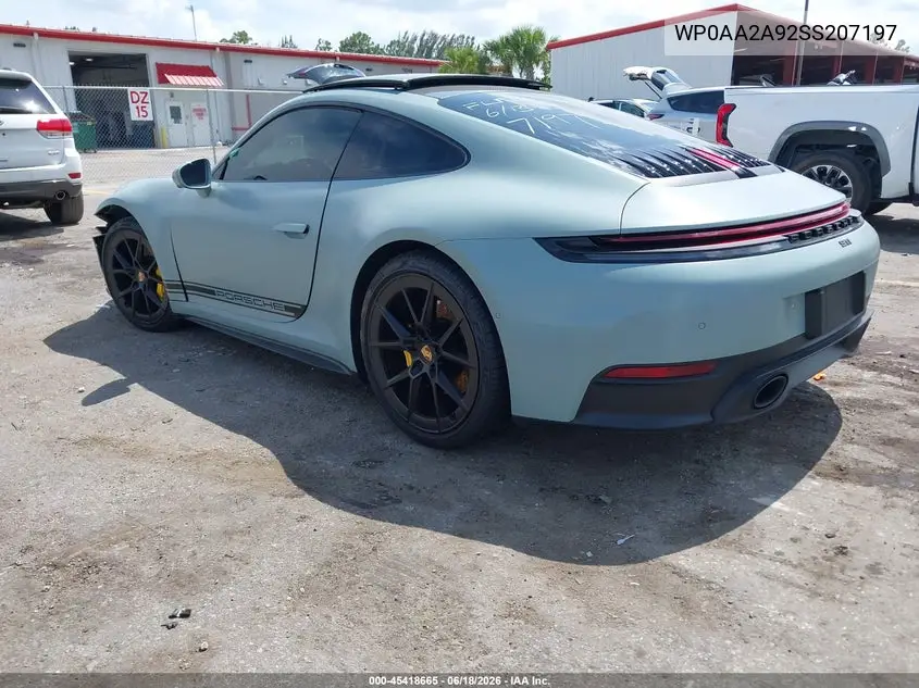 2025 Porsche 911 Carrera/Carrera T VIN: WP0AA2A92SS207197 Lot: 45418665