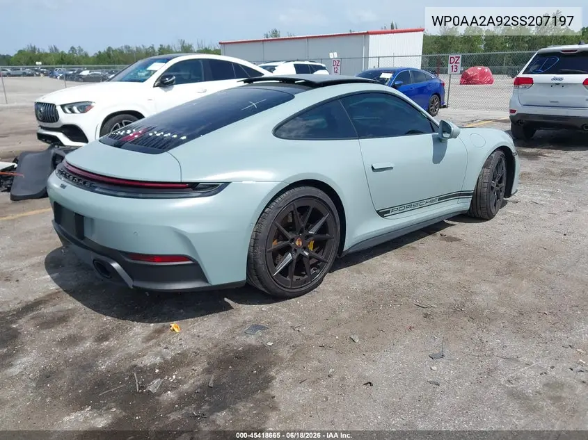 2025 Porsche 911 Carrera/Carrera T VIN: WP0AA2A92SS207197 Lot: 45418665