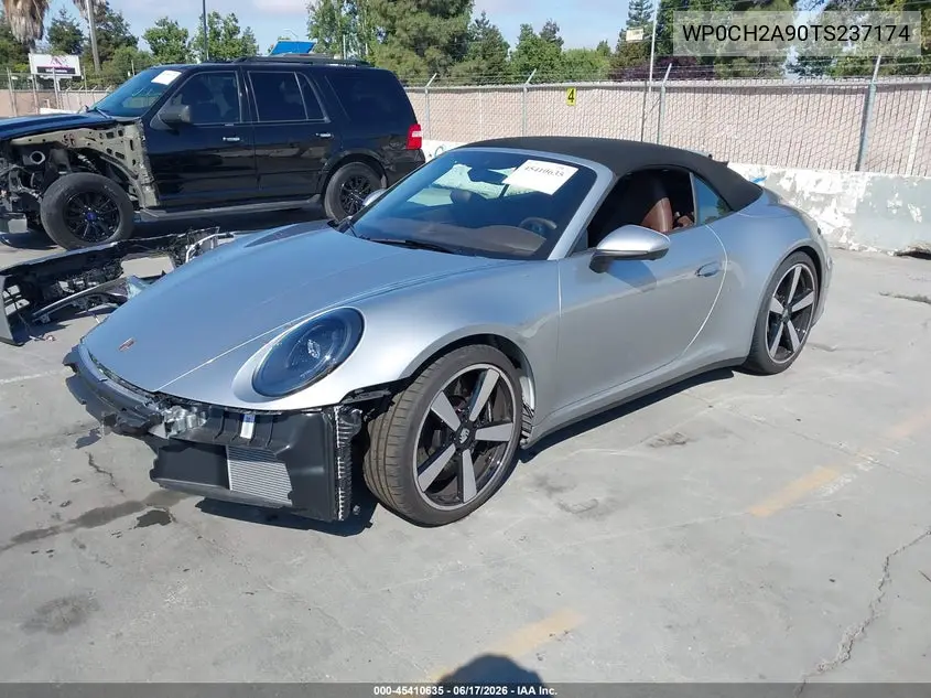2026 Porsche 911 Carrera 4S/Carrera S Cabriolet VIN: WP0CH2A90TS237174 Lot: 45410635