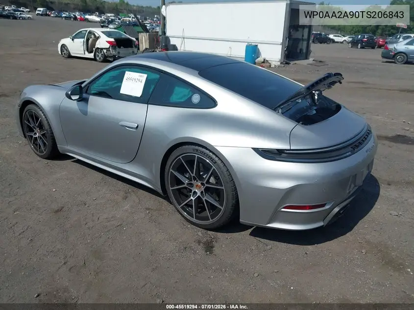 2026 Porsche 911 Carrera/Carrera T VIN: WP0AA2A90TS206843 Lot: 45519294