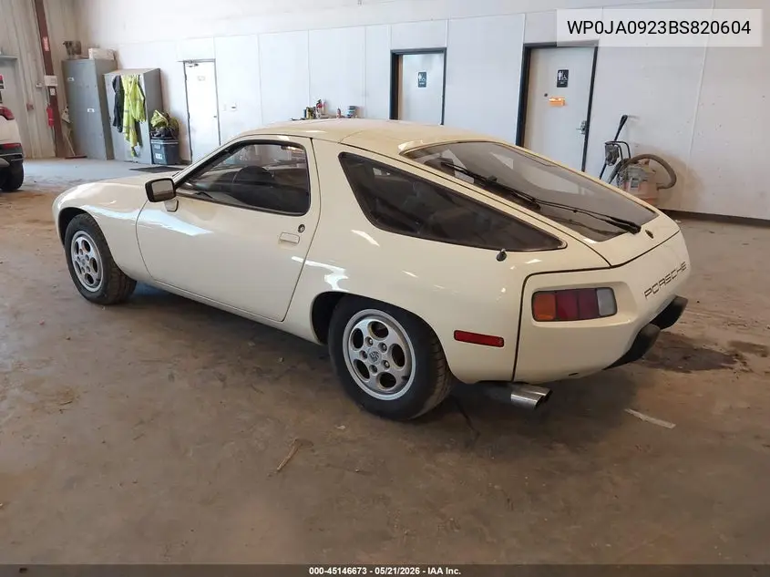 1981 Porsche 928 VIN: WP0JA0923BS820604 Lot: 45146673
