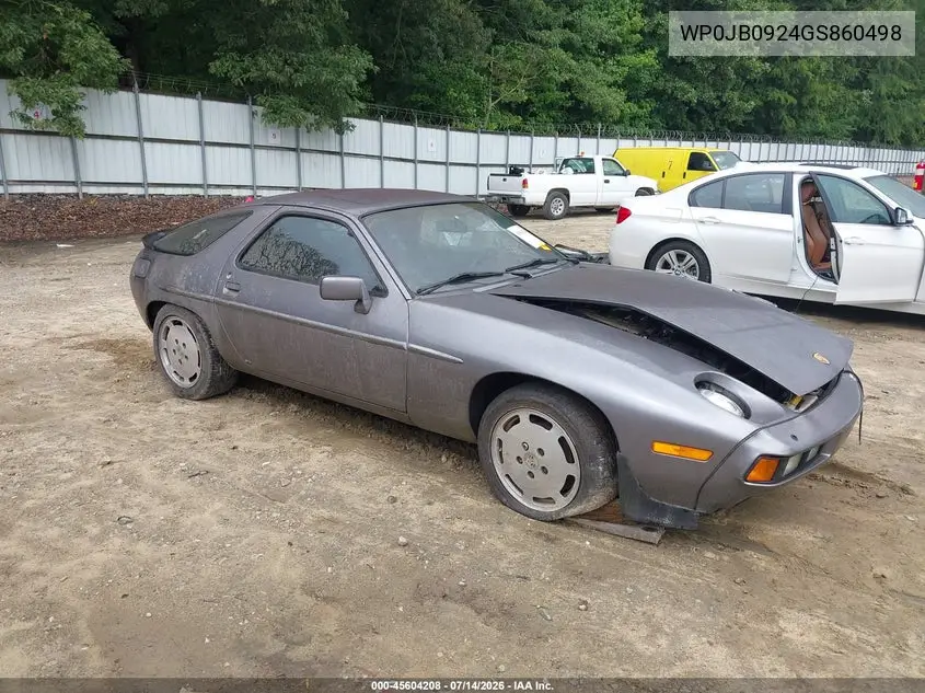 1986 Porsche 928 S VIN: WP0JB0924GS860498 Lot: 45604208