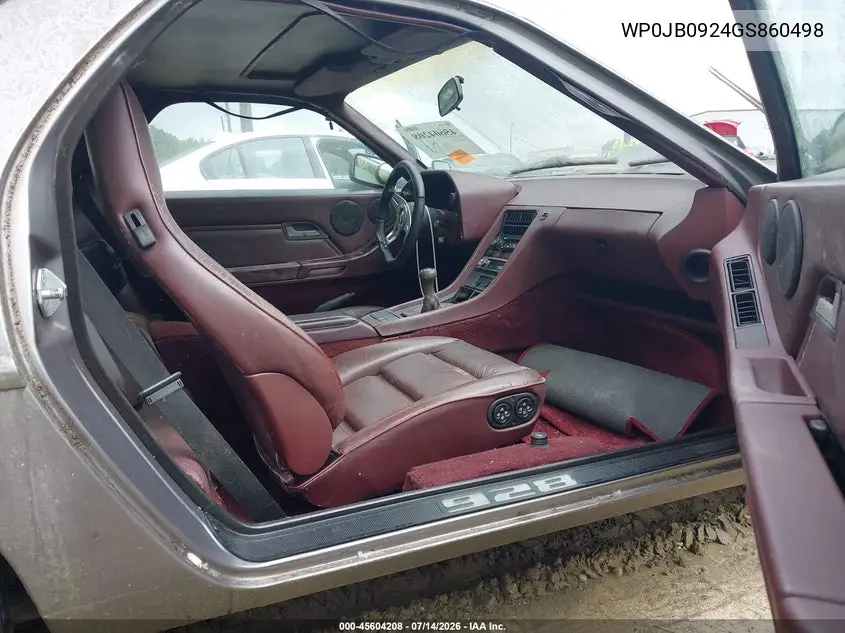 1986 Porsche 928 S VIN: WP0JB0924GS860498 Lot: 45604208