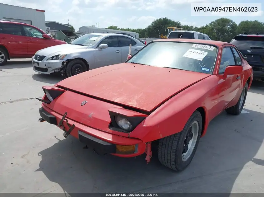 1984 Porsche 944 VIN: WP0AA0947EN462623 Lot: 45491445