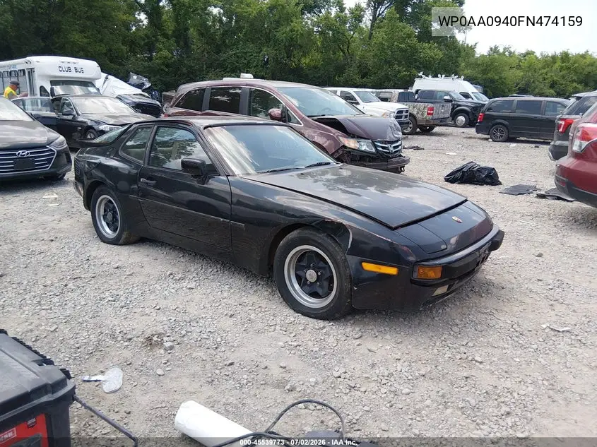1985 Porsche 944 VIN: WP0AA0940FN474159 Lot: 45539773