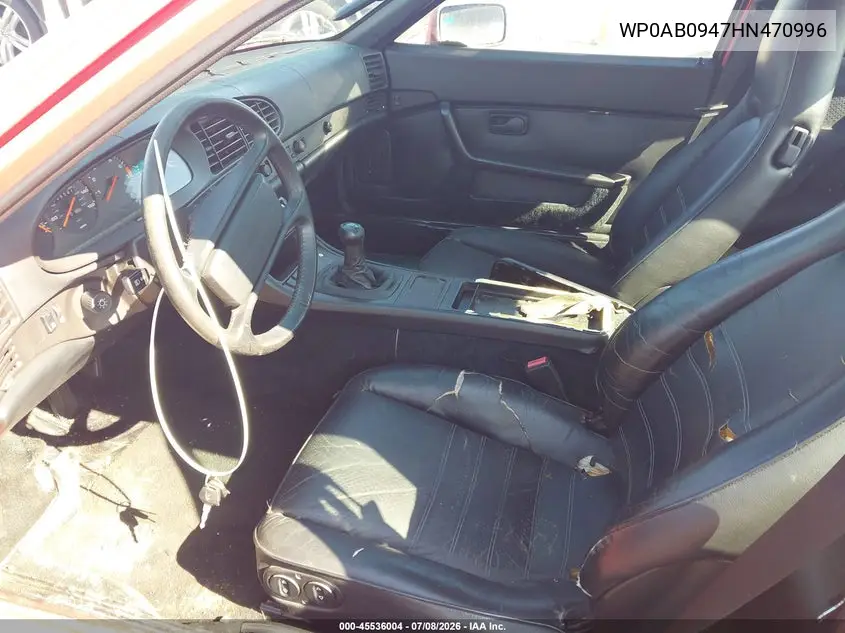 1987 Porsche 944 VIN: WP0AB0947HN470996 Lot: 45536004