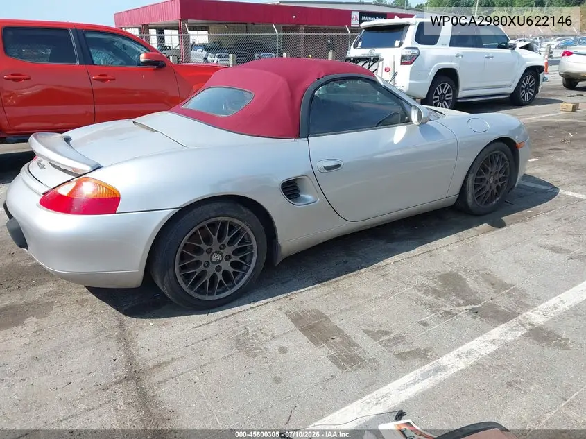 1999 Porsche Boxster VIN: WP0CA2980XU622146 Lot: 45600305