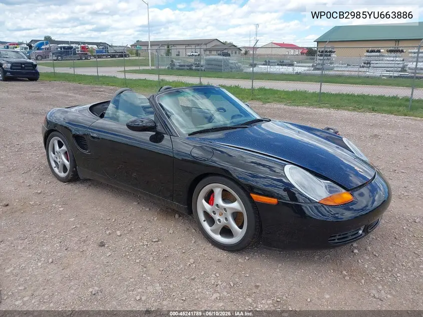 2000 Porsche Boxster S VIN: WP0CB2985YU663886 Lot: 45241789