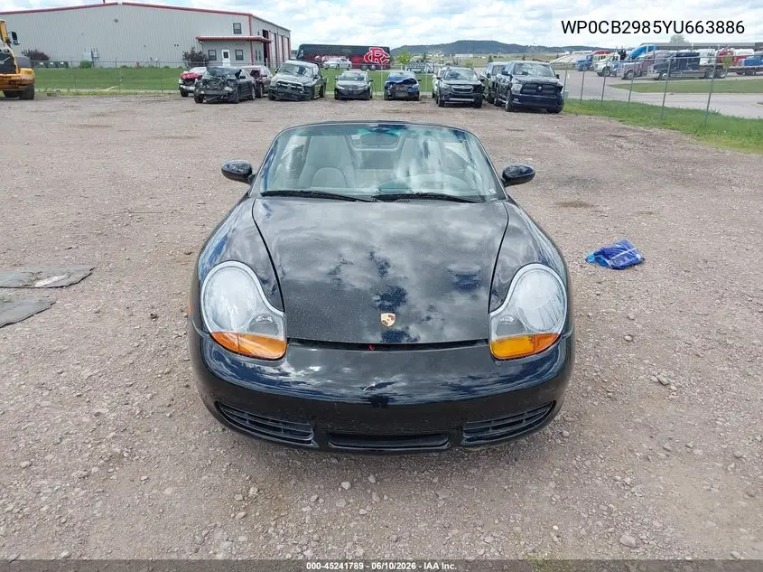 2000 Porsche Boxster S VIN: WP0CB2985YU663886 Lot: 45241789