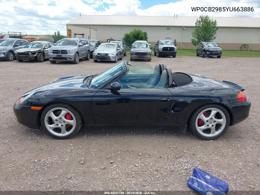 2000 Porsche Boxster S VIN: WP0CB2985YU663886 Lot: 45241789