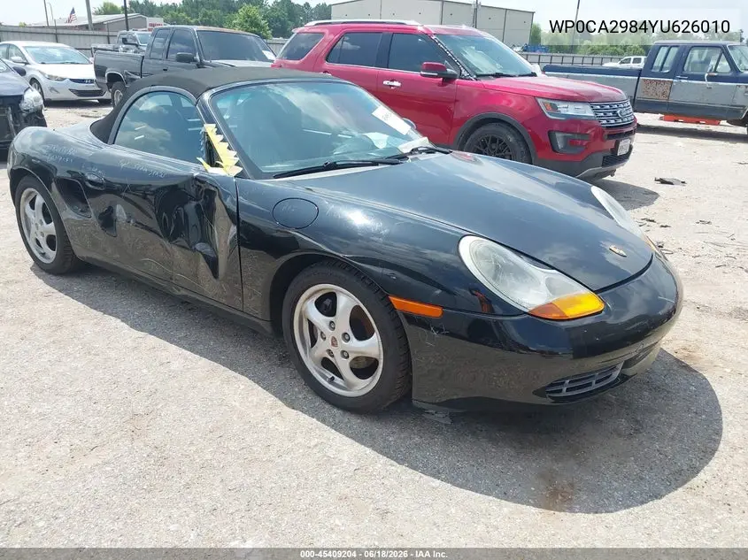 2000 Porsche Boxster VIN: WP0CA2984YU626010 Lot: 45409204