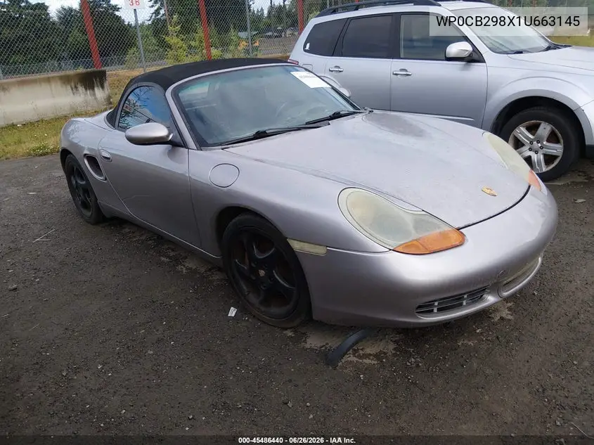 2001 Porsche Boxster S VIN: WP0CB298X1U663145 Lot: 45486440