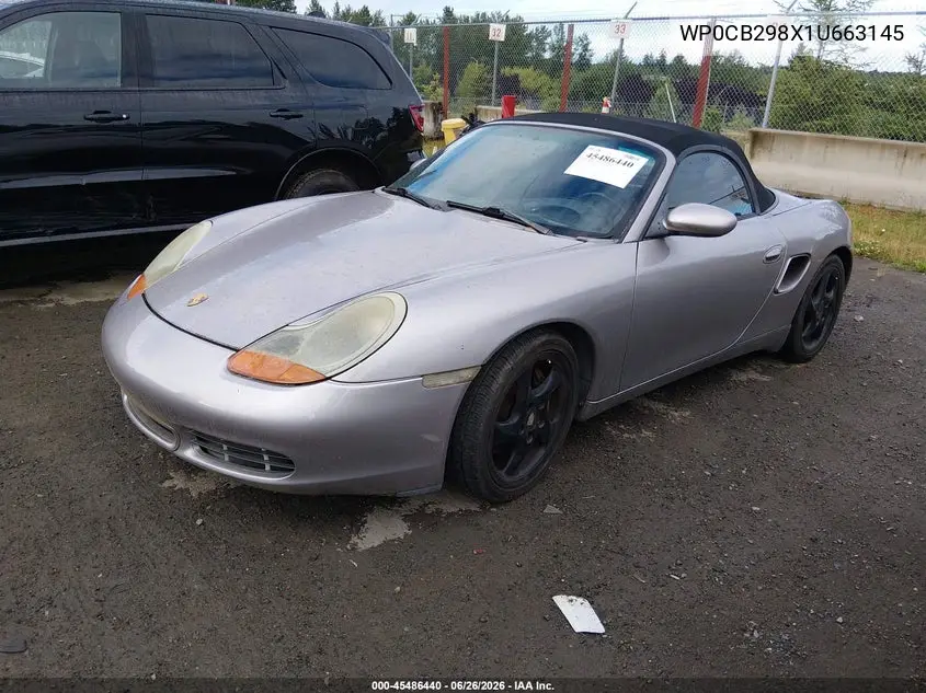 2001 Porsche Boxster S VIN: WP0CB298X1U663145 Lot: 45486440