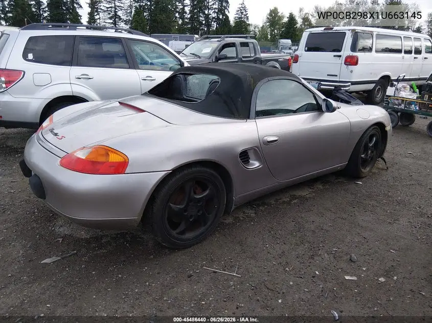 2001 Porsche Boxster S VIN: WP0CB298X1U663145 Lot: 45486440