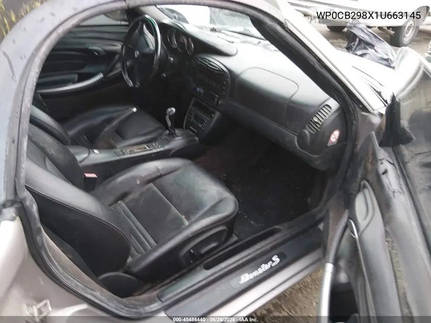 2001 Porsche Boxster S VIN: WP0CB298X1U663145 Lot: 45486440