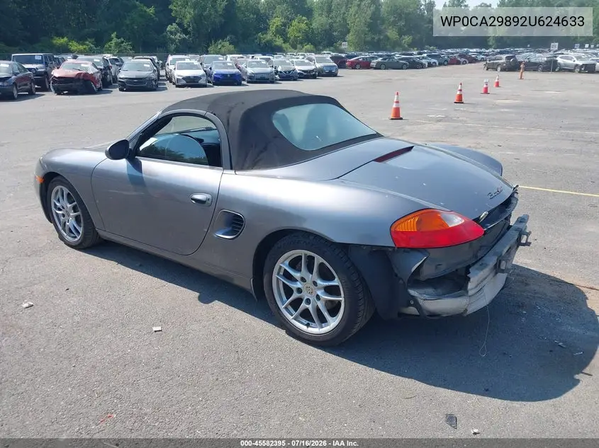 2002 Porsche Boxster VIN: WP0CA29892U624633 Lot: 45582395