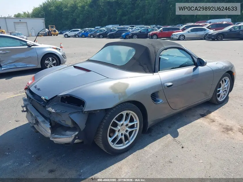2002 Porsche Boxster VIN: WP0CA29892U624633 Lot: 45582395