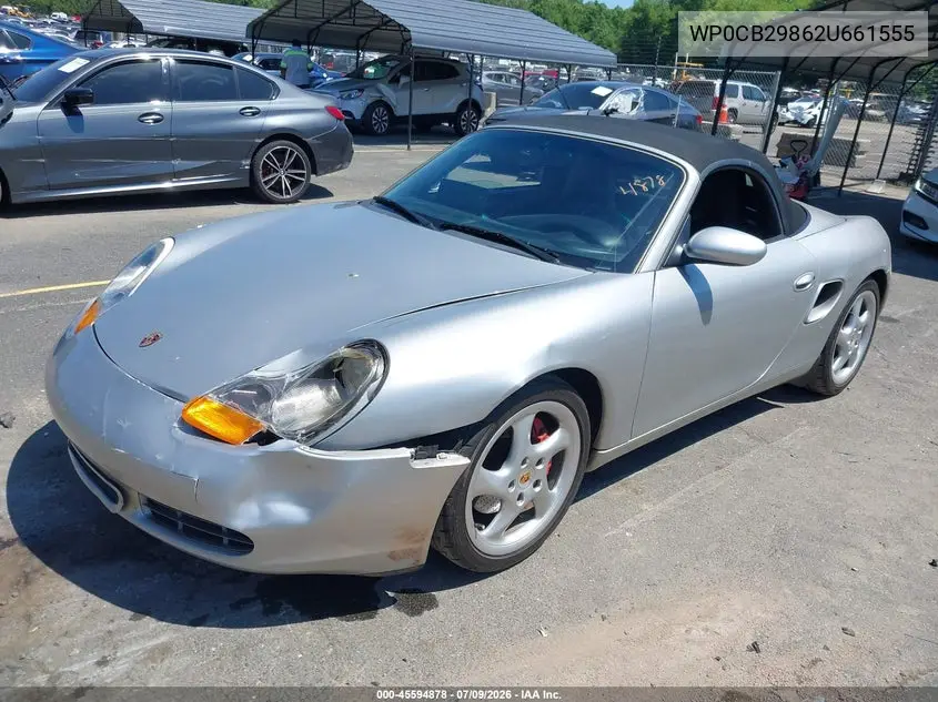 2002 Porsche Boxster S VIN: WP0CB29862U661555 Lot: 45594878