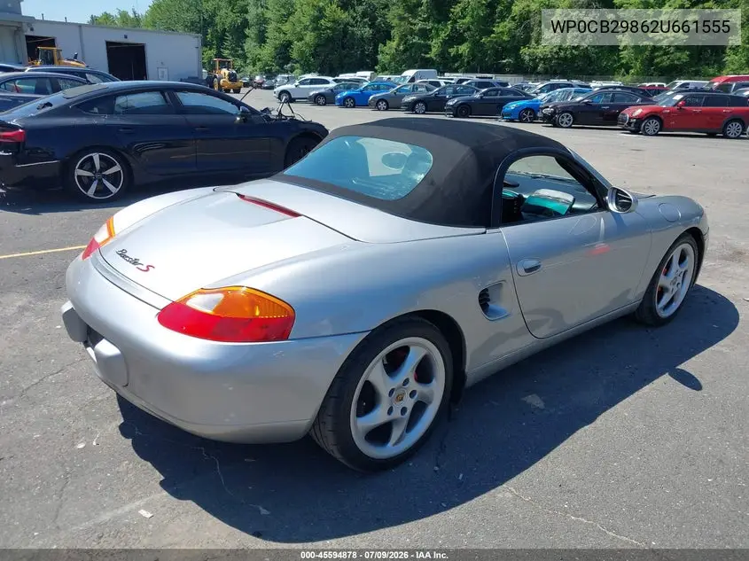 2002 Porsche Boxster S VIN: WP0CB29862U661555 Lot: 45594878
