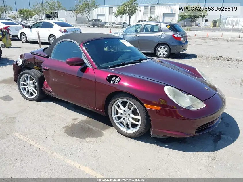 2003 Porsche Boxster VIN: WP0CA29853U623819 Lot: 45474226
