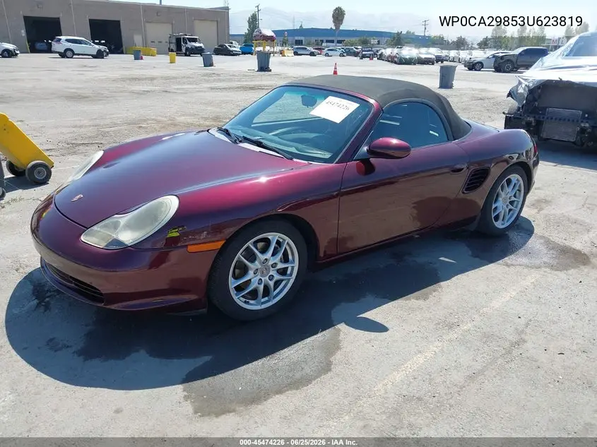 2003 Porsche Boxster VIN: WP0CA29853U623819 Lot: 45474226