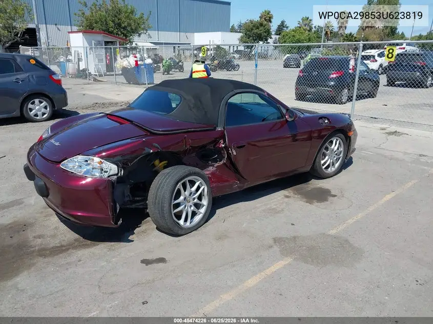 2003 Porsche Boxster VIN: WP0CA29853U623819 Lot: 45474226