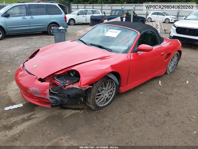 2004 Porsche Boxster VIN: WP0CA29804U620263 Lot: 45611347
