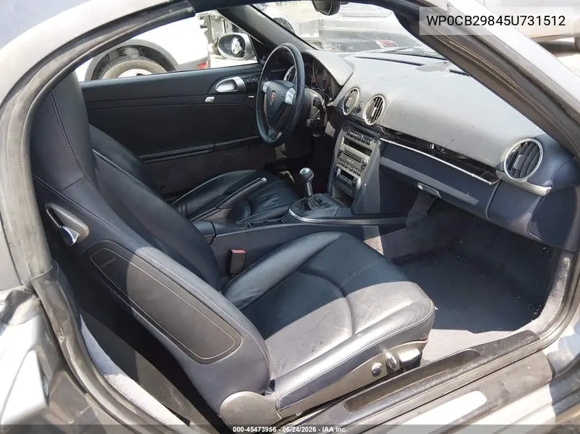 2005 Porsche Boxster S VIN: WP0CB29845U731512 Lot: 45473956