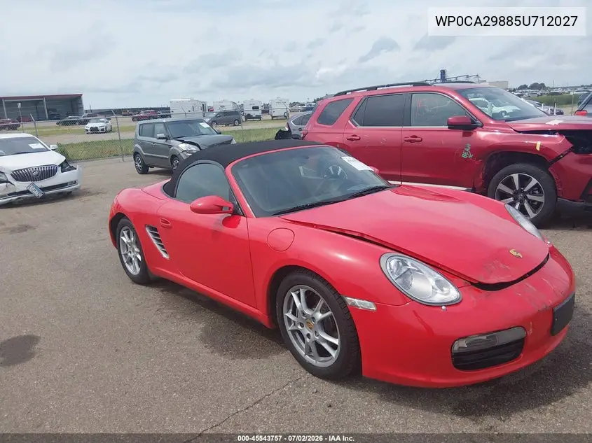 2005 Porsche Boxster VIN: WP0CA29885U712027 Lot: 45543757