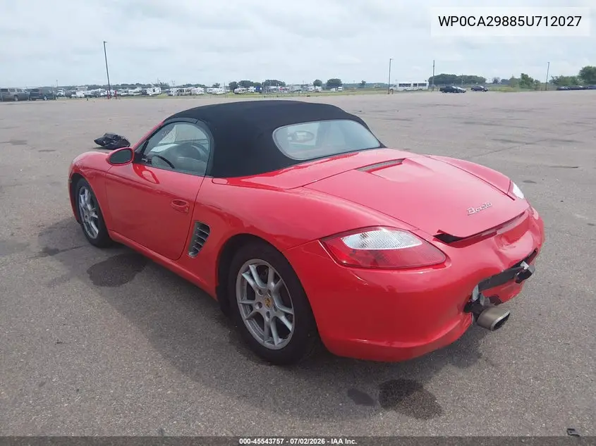 2005 Porsche Boxster VIN: WP0CA29885U712027 Lot: 45543757