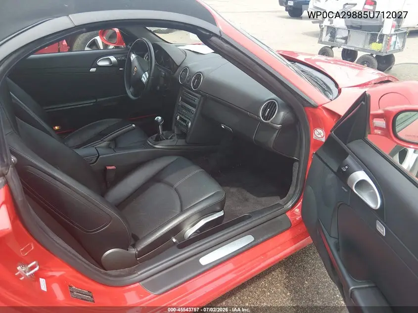 2005 Porsche Boxster VIN: WP0CA29885U712027 Lot: 45543757