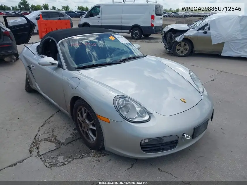 2006 Porsche Boxster VIN: WP0CA29886U712546 Lot: 45624905