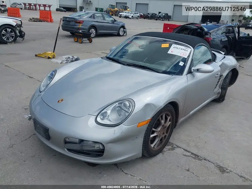 2006 Porsche Boxster VIN: WP0CA29886U712546 Lot: 45624905