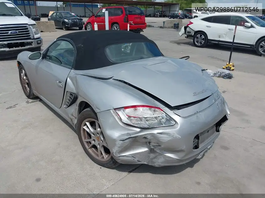 2006 Porsche Boxster VIN: WP0CA29886U712546 Lot: 45624905