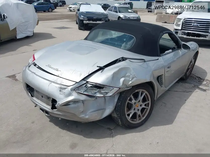2006 Porsche Boxster VIN: WP0CA29886U712546 Lot: 45624905