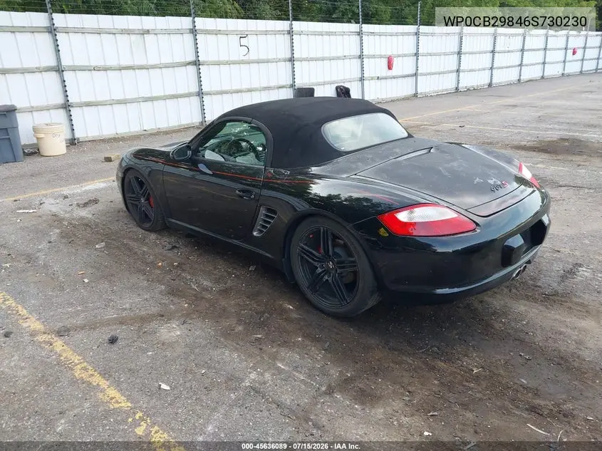 2006 Porsche Boxster S VIN: WP0CB29846S730230 Lot: 45636089