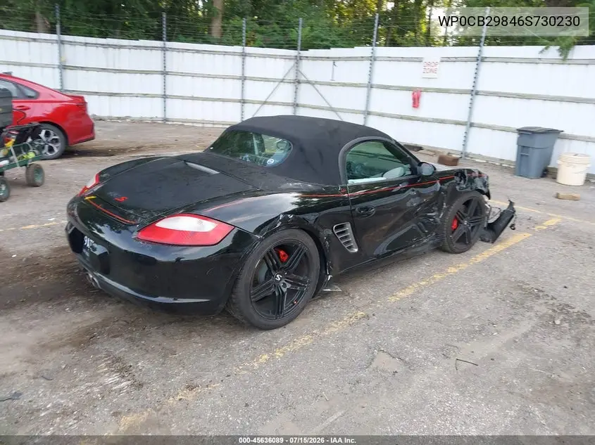 2006 Porsche Boxster S VIN: WP0CB29846S730230 Lot: 45636089