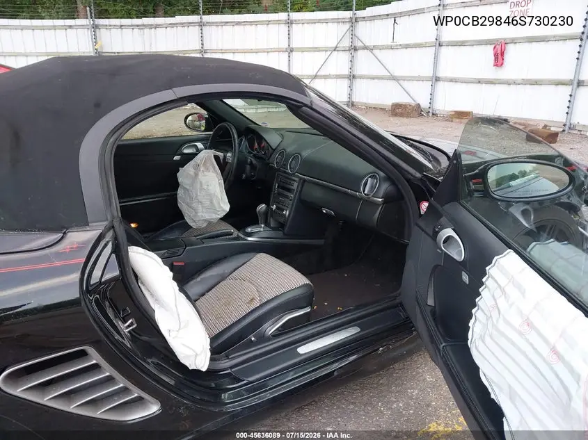 2006 Porsche Boxster S VIN: WP0CB29846S730230 Lot: 45636089