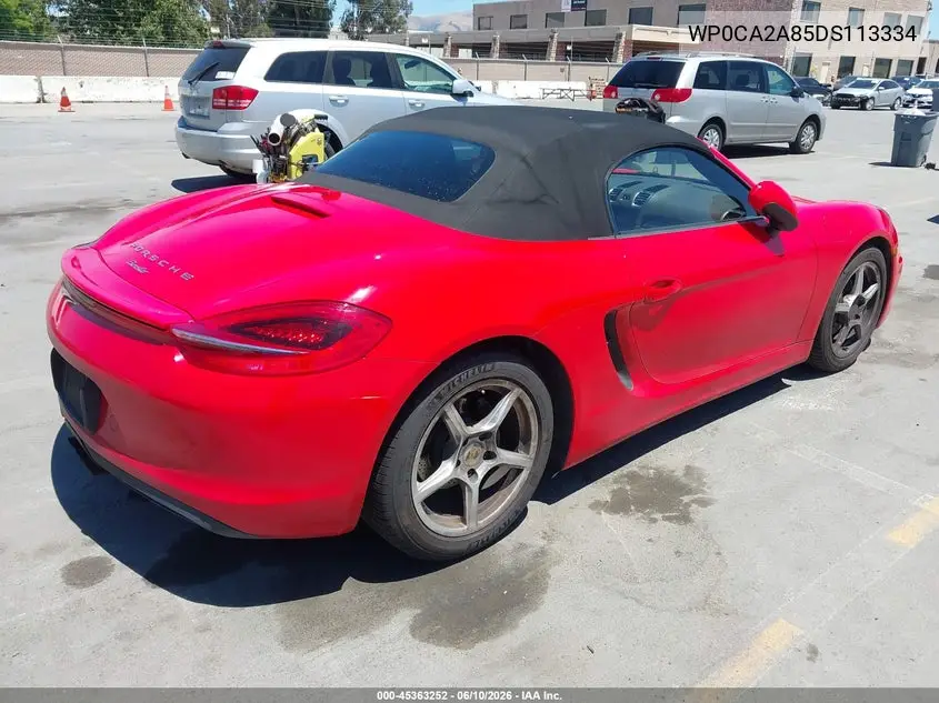 2013 Porsche Boxster VIN: WP0CA2A85DS113334 Lot: 45363252