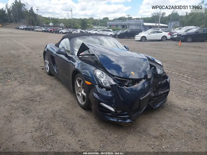 2013 Porsche Boxster VIN: WP0CA2A83DS113980 Lot: 45383368