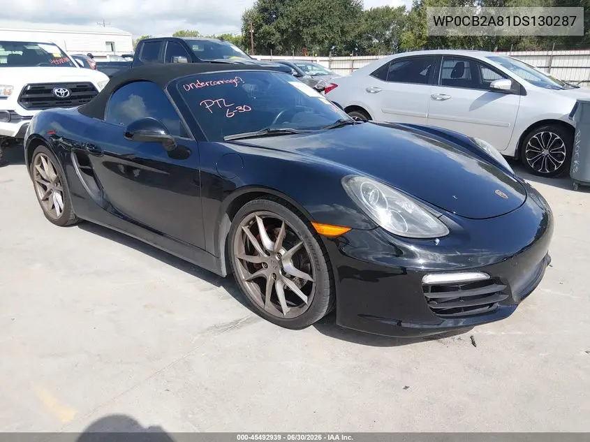 2013 Porsche Boxster S VIN: WP0CB2A81DS130287 Lot: 45492939