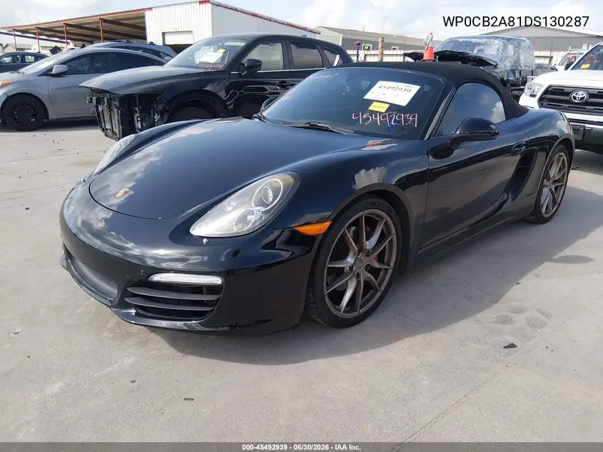 2013 Porsche Boxster S VIN: WP0CB2A81DS130287 Lot: 45492939