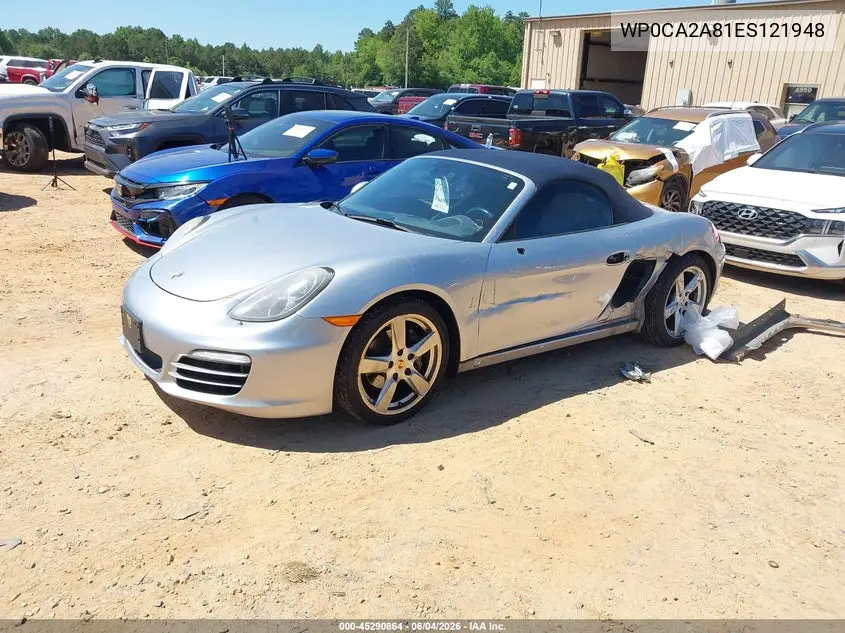 2014 Porsche Boxster VIN: WP0CA2A81ES121948 Lot: 45290864
