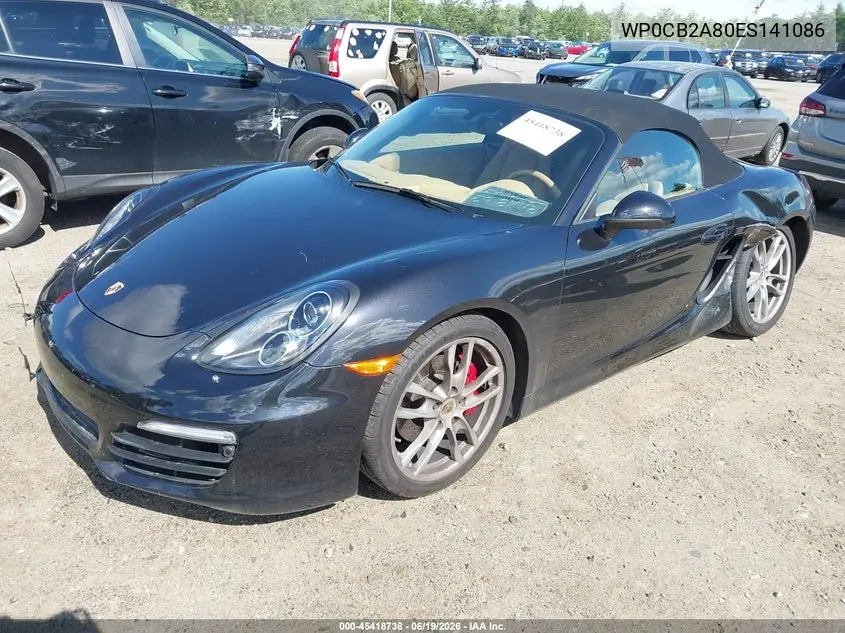 2014 Porsche Boxster S VIN: WP0CB2A80ES141086 Lot: 45418738