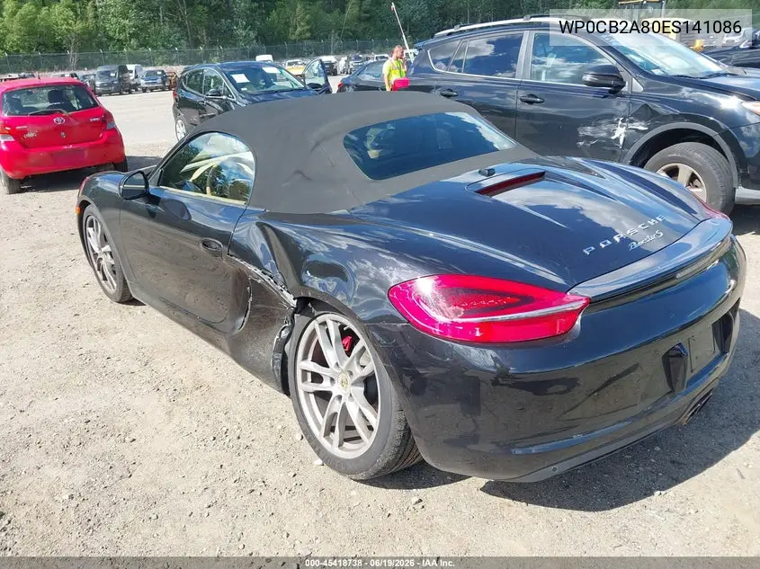 2014 Porsche Boxster S VIN: WP0CB2A80ES141086 Lot: 45418738