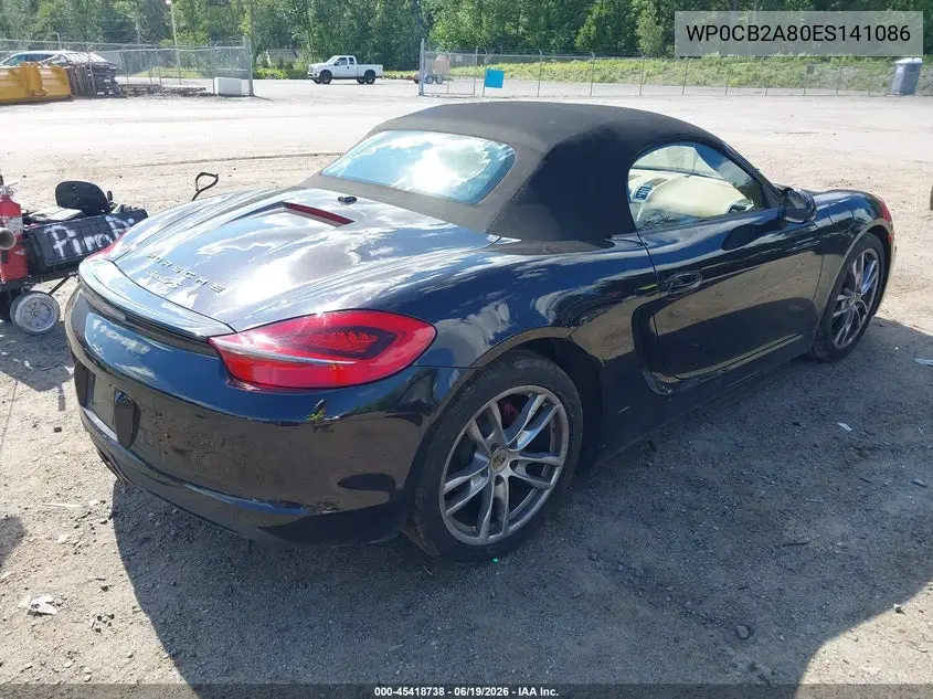 2014 Porsche Boxster S VIN: WP0CB2A80ES141086 Lot: 45418738