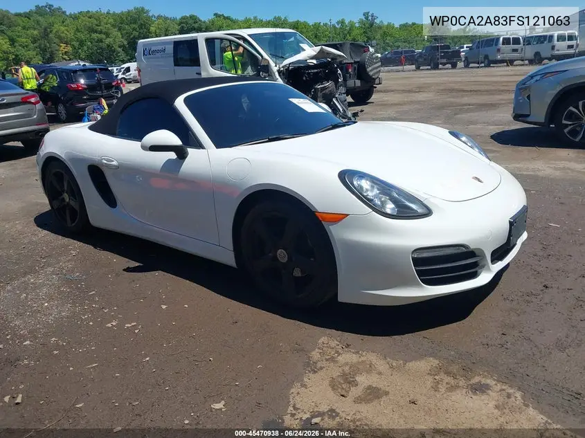 2015 Porsche Boxster VIN: WP0CA2A83FS121063 Lot: 45470938
